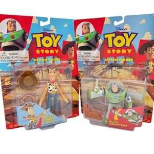 Thinkway Toy Story Action Figures Kids OS Multicolor New Woody Buzz Vintage Set
